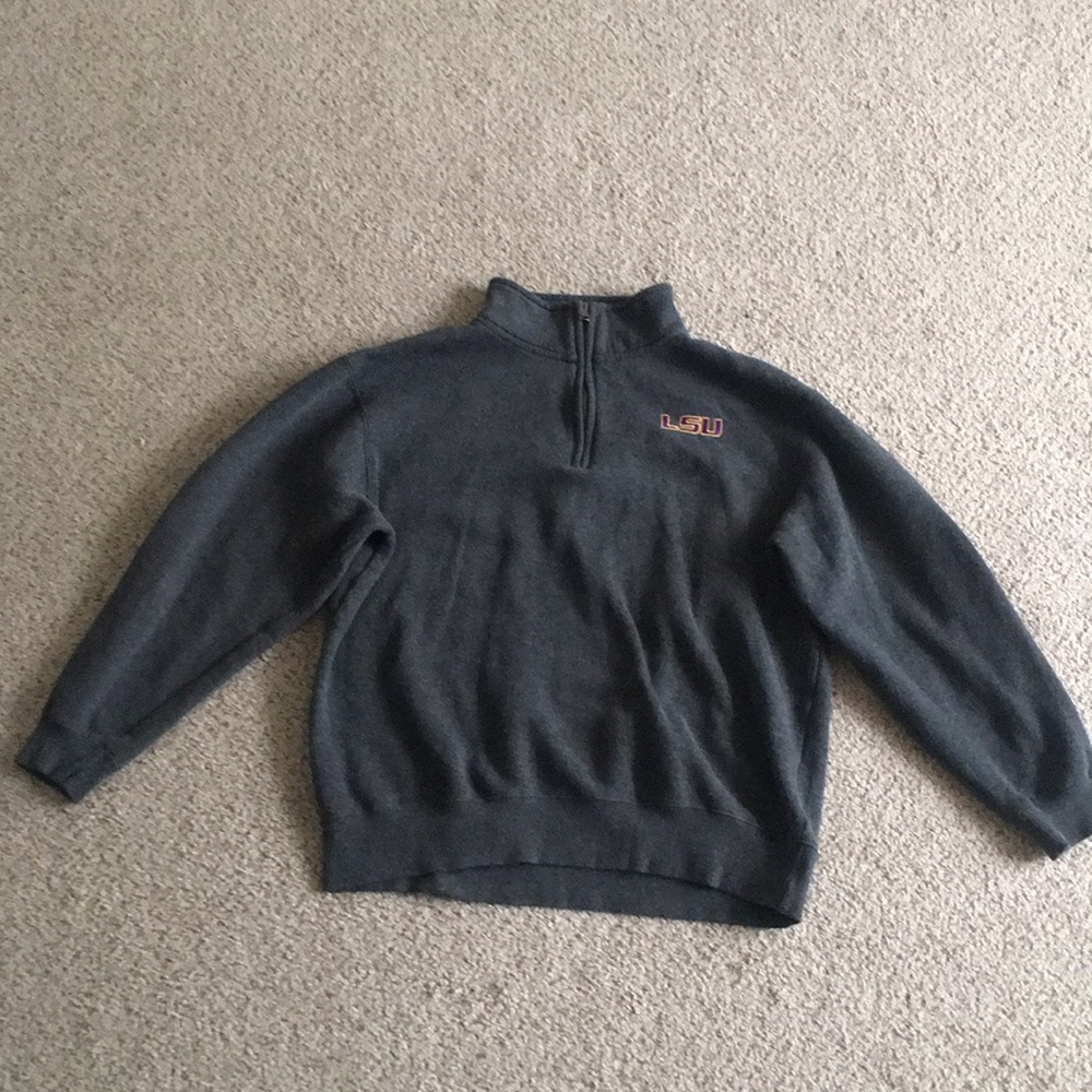 Top of the World LSU Long Sleeve Zip Up Turtleneck Sweatshirt Size M